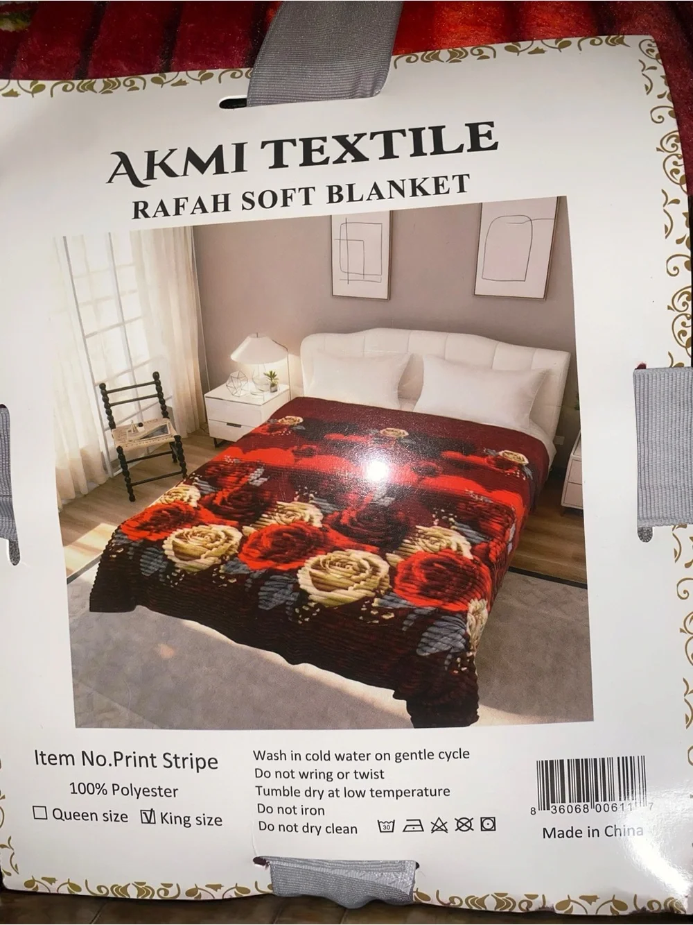 Akmi Textile Rafah Soft rose  Blanket King Size lightweight